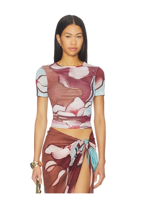 ROAME. Marley Tee in Brown. Size L. Also in M, S, XS.