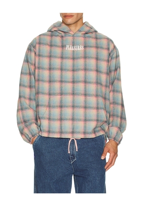 Pleasures Sender Poncho Hoodie in Pink. Size L. Also in M, S, XL/1X.