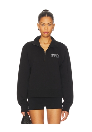 POST SWIM 3 Quarter Zip in Black. Size L. Also in M, S, XL.