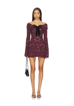 retrofete Perdita Lace Dress in Purple. Size L. Also in S, XS.