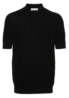 GOES BOTANICAL interlock merino wool polo shirt - Black