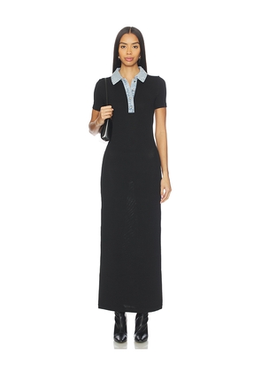 SEROYA Reye Knit Maxi Dress in Black. Size L. Also in M, S, XL, XS.