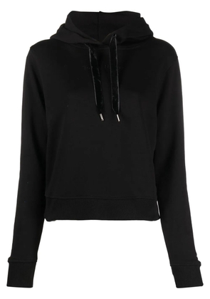 Tommy Hilfiger logo-embroidered long-sleeve hoodie - Black