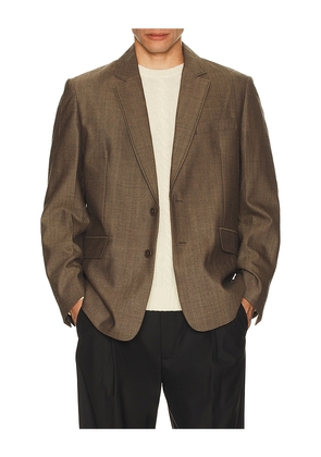 Percival Grounds Tailored Blazer in Brown. Size 36. Also in 38, 40, 42.