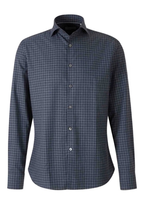 Canali grid-pattern shirt - Grey