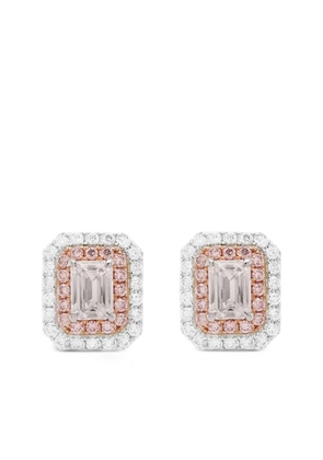 HYT Jewelry 18K white and rose gold diamond earrings - Silver