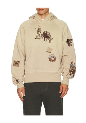 Samuel Zelig Western Hoodie in Beige. Size S. Also in XL/1X, XXL/2X.