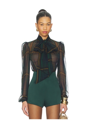 retrofete Rhianna Blouse in Dark Green. Size M. Also in S, XS.