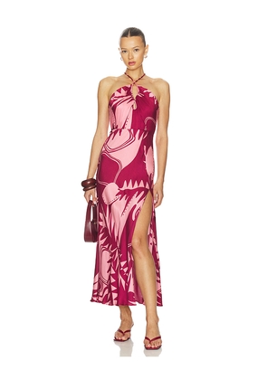 Poupette St Barth Stella Long Dress in Burgundy. Size L. Also in M, S.