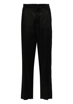 Lardini tapered-leg twill trousers - Black
