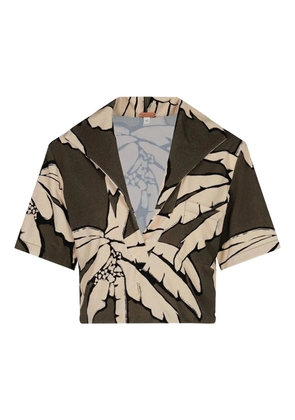 Johanna Ortiz palm-tree-print shirt - Green