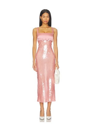 retrofete Yvaine Sequin Dress in Rose. Size M. Also in XL.