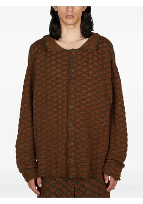 Isa Boulder patterned cardigan - DARK BARK