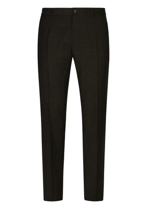 Dolce & Gabbana pressed-crease tailored flannel trousers - Black