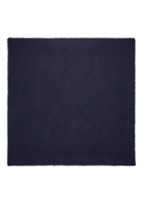 Ferragamo jacquard fringed gancini scarf - Blue