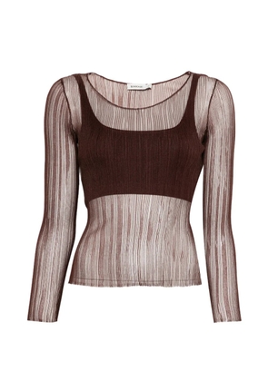 Simkhai square-neck top - Brown