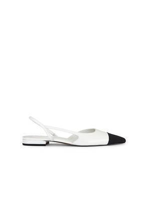 RAYE Dorit Flat in Black,White. Size 10. Also in 5.5, 6, 6.5, 7, 7.5, 8, 8.5, 9, 9.5.