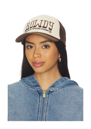 Sendero Provisions Co. Rowdy Trucker Hat in Cream.