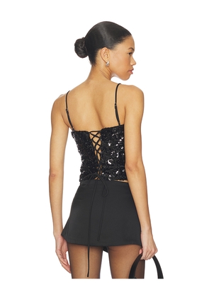 Runaway The Label Nessa Sequin Top in Black. Size L. Also in M, S, XL, XS.