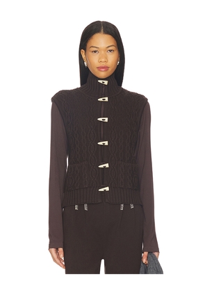 SIEDRES Lesna Cardigan in Brown. Size L. Also in M, S.