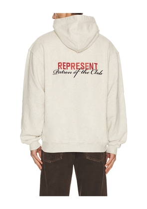 REPRESENT Patron Of The Club Hoodie in Cream. Size L. Also in M, S, XL/1X.