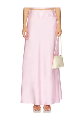 Runaway The Label Medina Maxi Skirt in Pink. Size L. Also in M, S, XL.