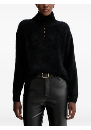 rag & bone Jada buttoned turtleneck sweater - Black
