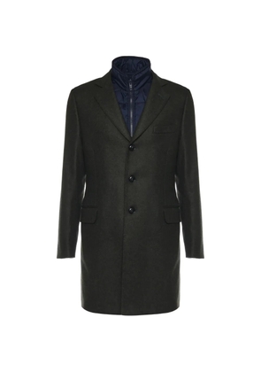 Fay pocketsquare slit gilet and coat (set of two) - Green