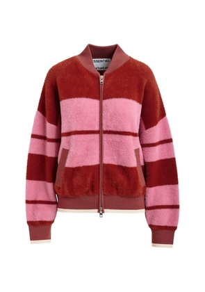 Essentiel Antwerp striped zip-up cardigan - Pink