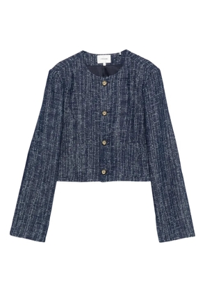FRAME The Tweed button-up jacket - Blue
