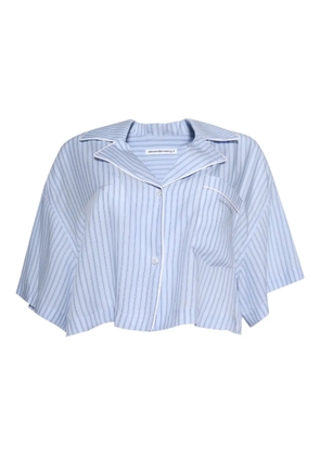 alexanderwang.t striped short-sleeve shirt - Blue