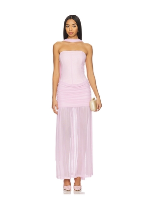 Runaway The Label Lillie Corset Maxi Dress in Pink. Size L. Also in M, S, XL, XS.