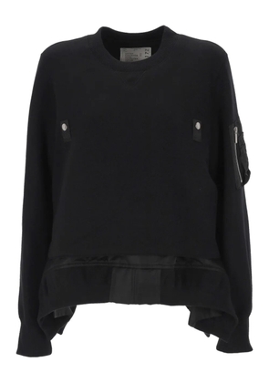sacai patch-pocket sweatshirt - Black