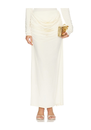 Paris Georgia Raffy Skirt in Cream. Size L. Also in XS, S.