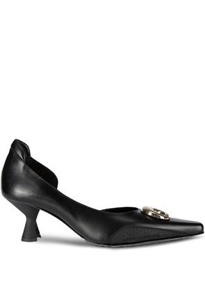 Marine Serre 60mm leather pumps - Black