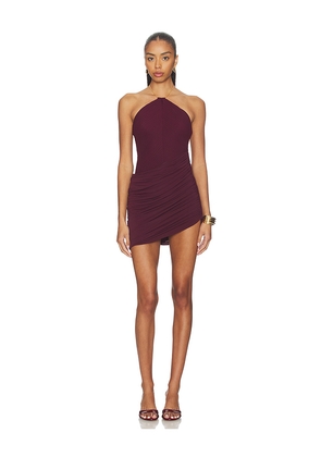 Ronny Kobo x REVOLVE x FWRD Delphine Dress in Burgundy. Size L. Also in M, S, XS.