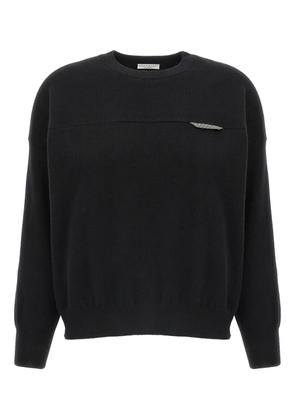 Brunello Cucinelli Monile detail cashmere sweater - Black