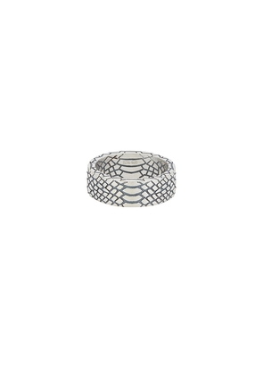 Serge de Nimes Snake Ring in Metallic Silver. Size 8. Also in 10 1/2, 9 1/2.