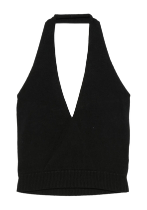 Aya Muse halterneck knitted top - Black