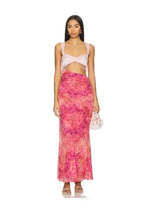 Runaway The Label Alzona Maxi Dress in Pink. Size L. Also in M, S, XL, XS.
