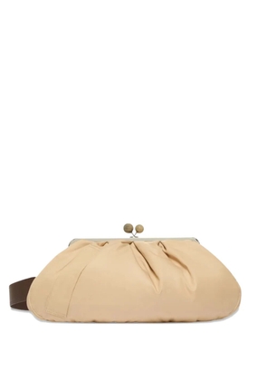 Weekend Max Mara sphere-clasp clutch bag - Neutrals