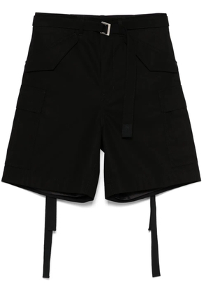 sacai belted shorts - Black