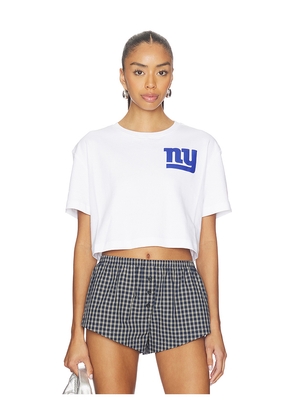 Terez x REVOLVE Giants Tonal Crop Logo Tee in White. Size L. Also in M, S, XL, XS, XXS.