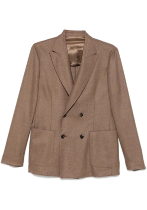 Barba flannel blazer - Brown