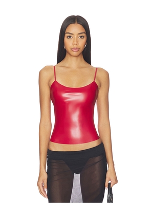 POSTER GIRL Whistle Top in Red. Size L. Also in M, S, XS.