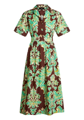 ETRO Venus-print cotton shirtdress - Green