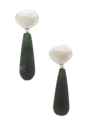 SHASHI Sage Drop Earring in Green.