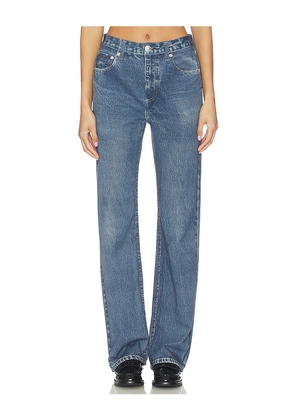 Rag & Bone Miramar Fleece Shea Full Length Jeans in Blue. Size 23. Also in 26, 27, 29.