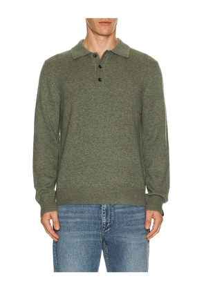 Rag & Bone Declan Rugby Polo in Army. Size L. Also in M, S.