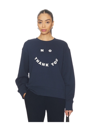 Sold Out NYC The No Thank You Sweatshirt in Navy. Size L. Also in M, S, XS.